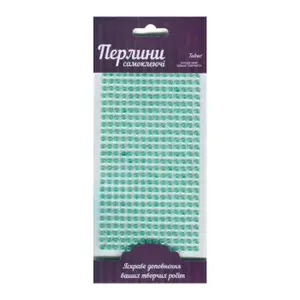 Samolepicí třpytivé perličky 5mm 375ks – Turquoise