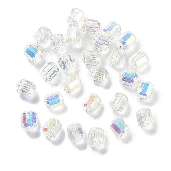 Electroplate Column Glass Beads