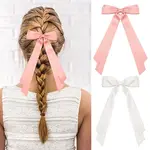 Big Bowknot Polyester Alligator Hair Clips