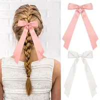 Big Bowknot Polyester Alligator Hair Clips