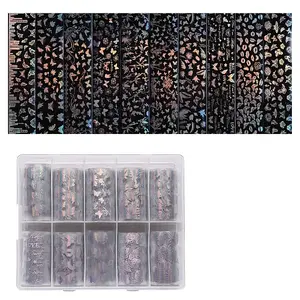 Shiny Laser Nail Art Transfer Stickers