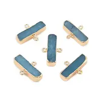 Dyed Natural White Jade Connector Charms