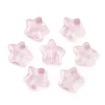 Transparent Spray Painted Frosted Glass Beads