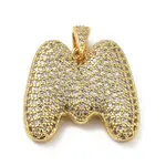 Brass Micro Pave Cubic Zirconia Pendants