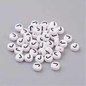 Acrylic Horizontal Hole Letter Beads