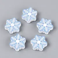 Spray Painted Schima Wood Beads