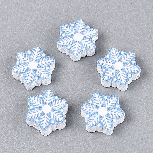 Spray Painted Schima Wood Beads