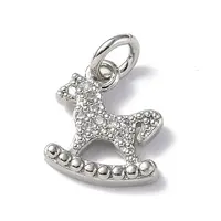 Brass Micro Pave Cubic Zirconia Charms