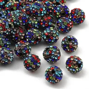 Polymer Clay Pave Rhinestone Beads