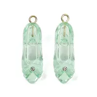 Transparent Resin Rhinestone Pendants