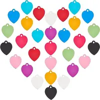 30Pcs 10 Colors Aluminum Blank Pendants
