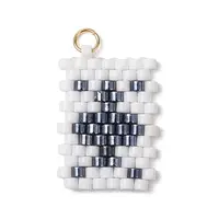 Cylinder Seed Flat Round Pendants