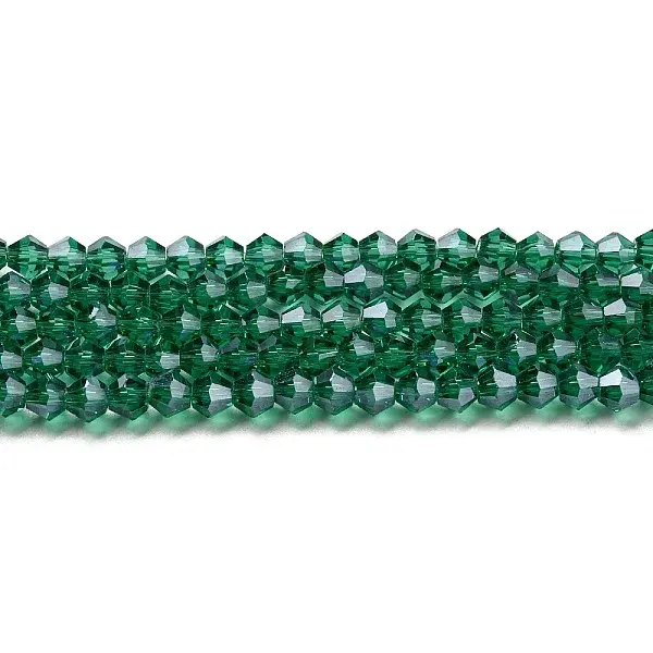 Transparent Electroplate Glass Beads Strands