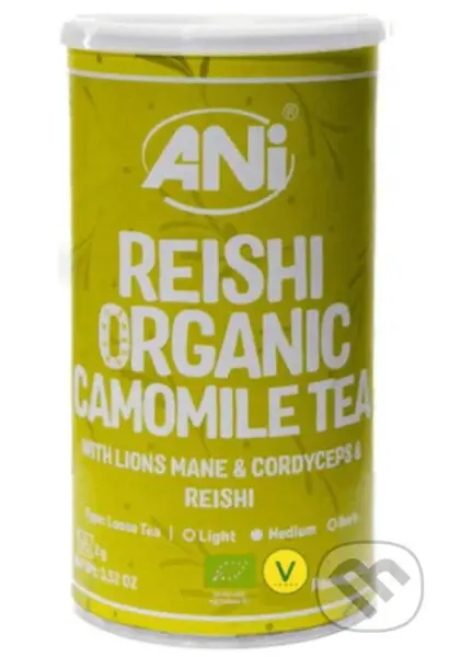 Rumančekový BIO Reishi čaj plechovka