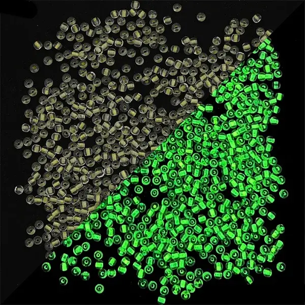 Glow in the Dark Luminous Transparent Glass Round Seed Beads