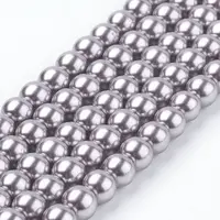 Eco-Friendly Dyed Glass Pearl Round Beads Strands