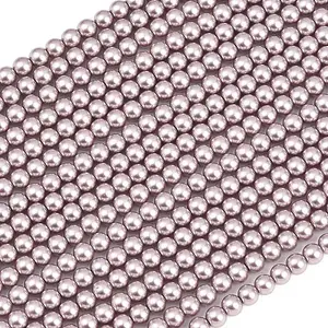 Eco-Friendly Dyed Glass Pearl Round Beads Strands