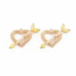 Brass Micro Pave Cubic Zirconia Pendants