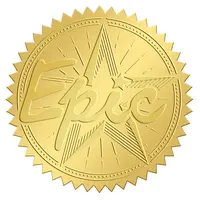 Self Adhesive Gold Foil Embossed Stickers