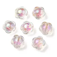 UV Plating Rainbow Iridescent Acrylic Beads