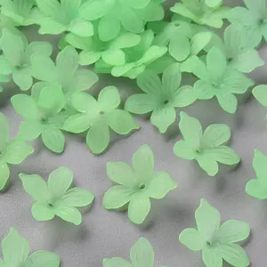 Frosted Acrylic Bead Caps