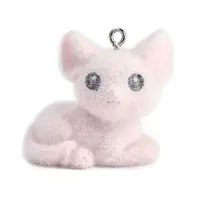 Animal Theme Flocky Resin Pendants