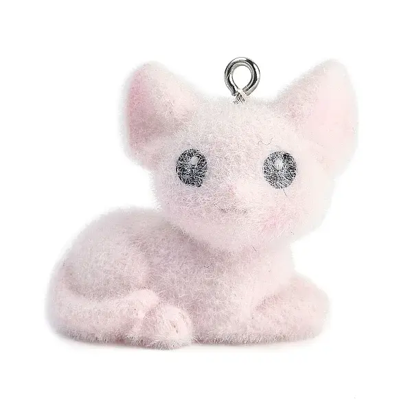 Animal Theme Flocky Resin Pendants