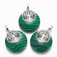 Synthetic Malachite Pendants