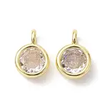 Brass Micro Pave Clear Cubic Zirconia Pendants