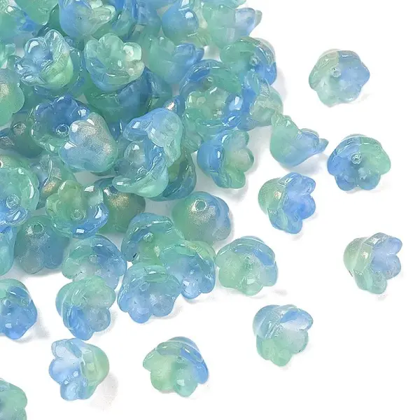 Transparent Glass Beads Caps