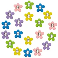 20Pcs 5 Colors Rubberized Style Acrylic Crystal Rhinestone Cabochons