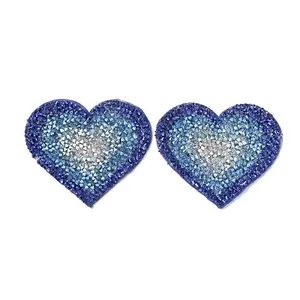 Heart Hotfix Rhinestone Iron on Patches