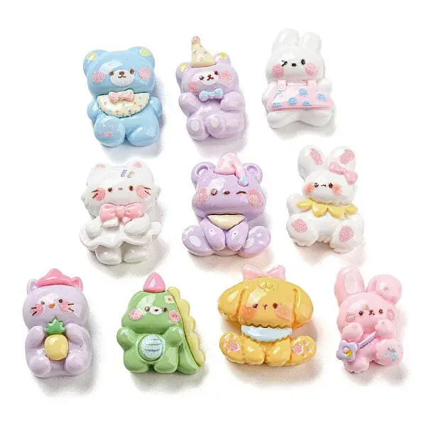 Opaque Resin Cartoon Animal Cabochons