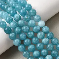 Natural Dyed White Jade Beads Strands