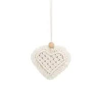Heart Shaped Boho Handmade Macrame Cotton Hanging Ornament
