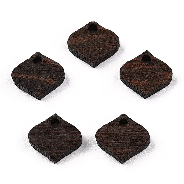 Natural Wenge Wood Rhombus Charms