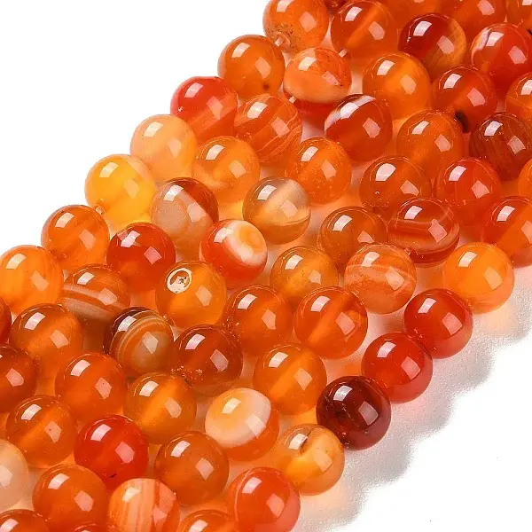 Natural Striped Agate/Banded Agate Beads Strands