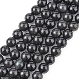 Natural Obsidian Bead Strands