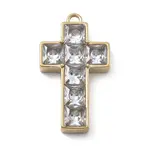 304 Stainless Steel Micro Pave Cubic Zirconia Pendants