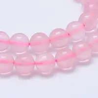 Pink Color Natural Madagascar Rose Quartz Beads Strands