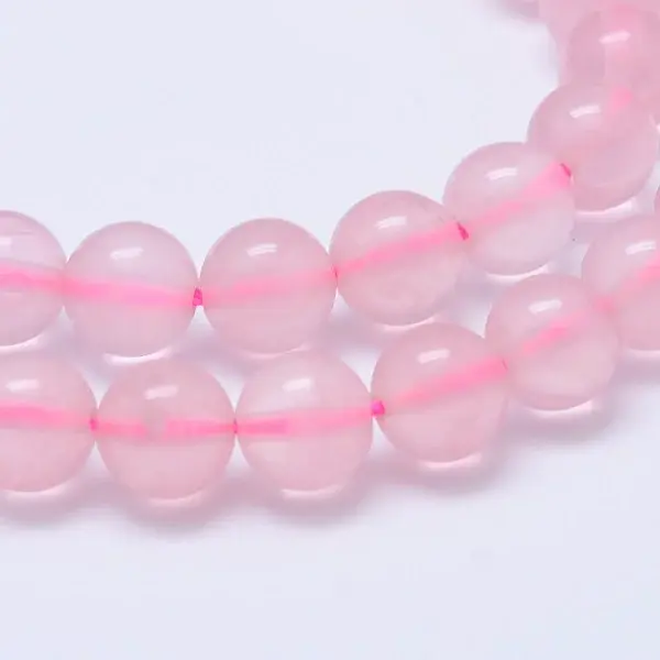 Pink Color Natural Madagascar Rose Quartz Beads Strands