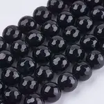 Natural Black Onyx Round Beads Strand