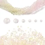 6 Styles Gradient Color Transparent Painted Glass Beads Strands