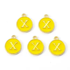 Golden Plated Alloy Enamel Charms