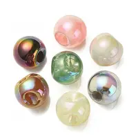 UV Plating Rainbow Iridescent Acrylic Beads