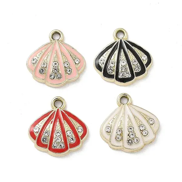 Alloy Enamel Rhinestone Pendants