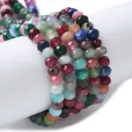Dyed Natural Malaysia Jade Rondelle Beads Strands