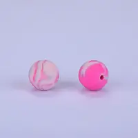 Printed Round Silicone Focal Beads