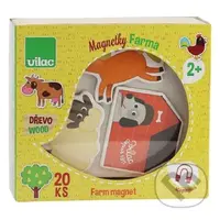 Vilac Dřevěné magnetky farma 20 ks - hra z kategorie Vzdělávací hry