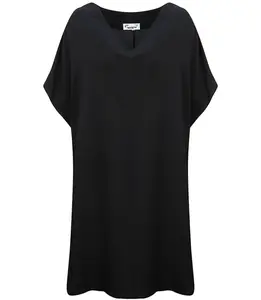 Pri Smooth, loose and comfortable basic mini tunic dress